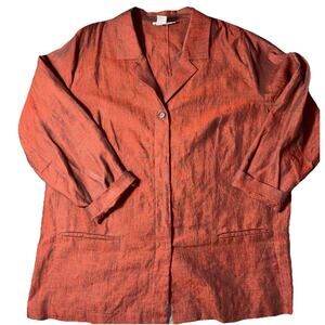 Vintage Bloomingdales Sz 22W Rust and Black 100% 2 Piece Silk Officewear